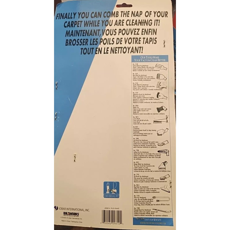 Ideaworks Rug Rake Universal Fit Vacuum Attachment - New Old