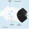 100 Cubrebocas Kn95 Mascarillas Negro Ambos Lados Certificad