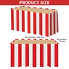 durony 2 Packs Red and White Striped Table Skirt Circus