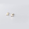 SAINT RAPHAËL Gold Cross Stud Earrings for Women, 18k Gold