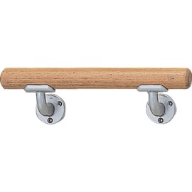 TRUSCO HBIY300-SO Horizontal Mini Handrail, 1.4 x 11.8 inches (35 mm) x 11.8 inches (300 mm), Silver Light Oak