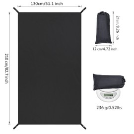 Yueranhu Grand Sheet, Tent Sheet, Waterproof, Compact, 10 Sizes Available, Outdoor, Camping, Climbing, Picnic, Mat, Leisure Sheet (Width 27.6, 35.4, 5.1, 5.1, 5.1, 5.1, 5.1, 7.1, 11.0, 11.0, 11.0,
