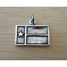 Wholesale Charms Sterling Silver 12x15mm Texas State Flag Charm