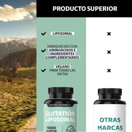 Beyond Vitamins | L-glutation Liposomal Reducido | Potenciado Con L-glutamina, L-glicina, Ácido Alfa Lipoico, Zinc Y Selenio | 60 Caps