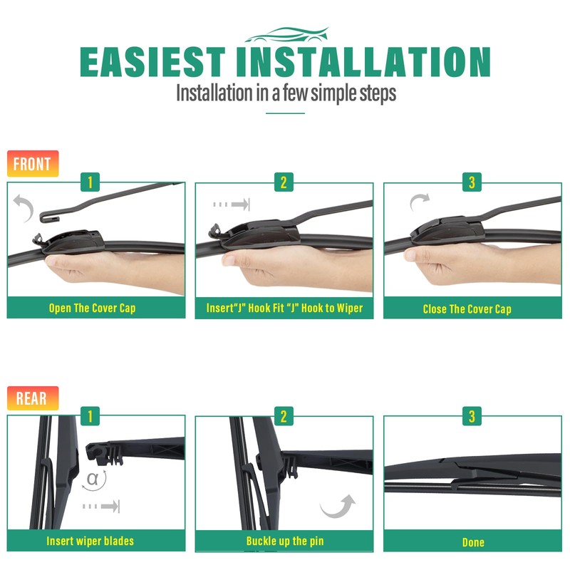26" 20" 14" Windshield Wiper Blades Replacement for Chrysler Pacifica