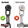 JQK Chain Door Guard with Lock, Black 2 Pack Chain