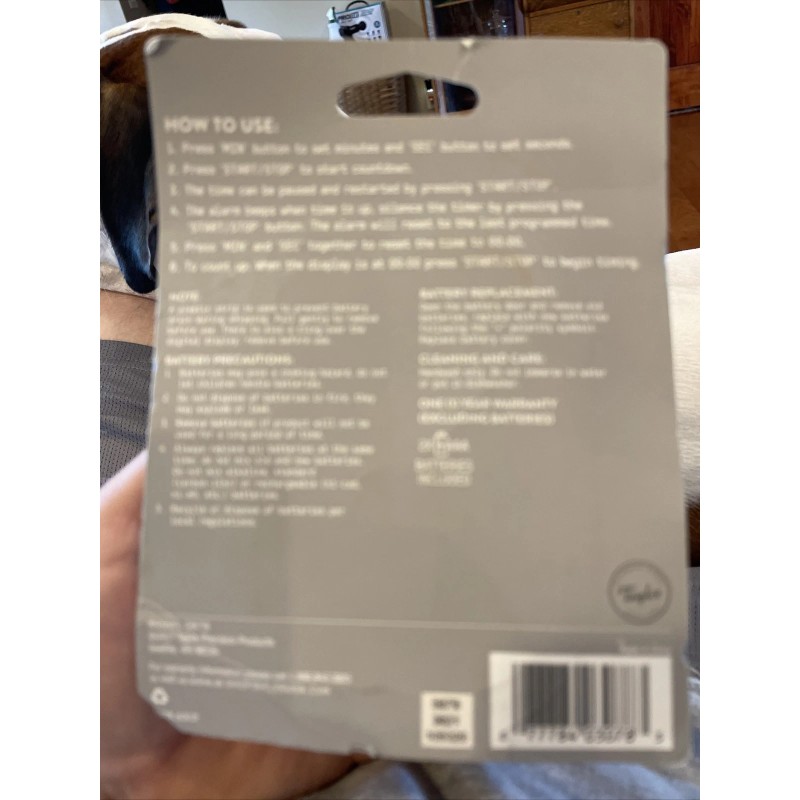 Taylor Digital Clip Timer with Red Flashing Light Sound Vibration