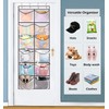 KIMBORA Over The Door Shoe Organizer 12 Large Mesh Pockets