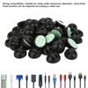 50pcs Cable Clip 3 Hole Silica Gel AntiCorrosion Black Adhesive