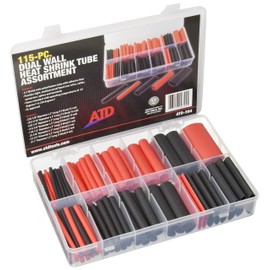 ATD Tools ATD-394 115 Pc. Dual Wall Heat Shrink Tube Assortment, 1 Pack