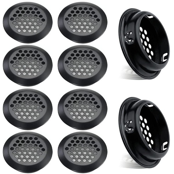 10pcs Round Air Vent Covers Black 53mm Mesh Cabin Hole
