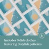 Brimley Reusable Swedish Dish Cloth 6 Pack (Sun Print) -