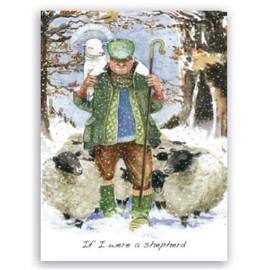 Charity Christmas Cards 'If I were A Shepherd' (PHB9353) - Pack of 5 Cards & Envelopes (1 Design)