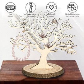 Tree of Life Decoration Wood, Sanlianzi Money Tree Gift Wedding DIY Money Gift Packaging Wedding Gift for Friends, Family, Lovers