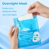 Bio Collagen Mask, 4 Stück Overnight Hydrogel Maske Beruhigend, Feuchtigkeitsspendend,