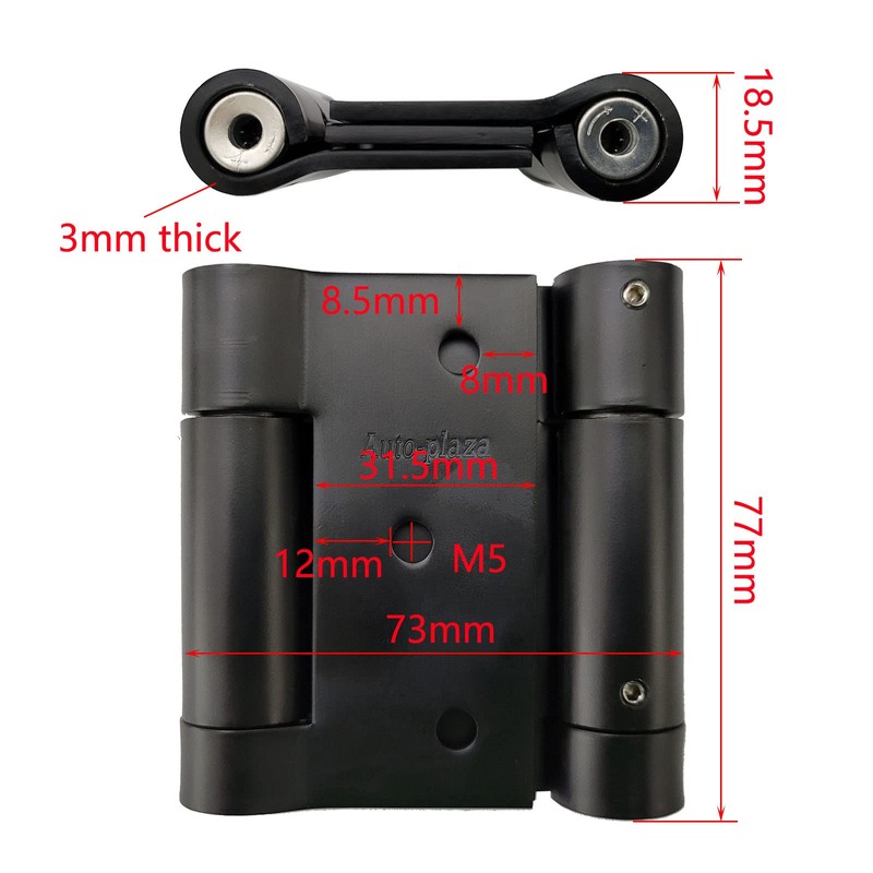 2Pairs 3inch Double Action Spring Door Hinge, Heavy Duty Stainless