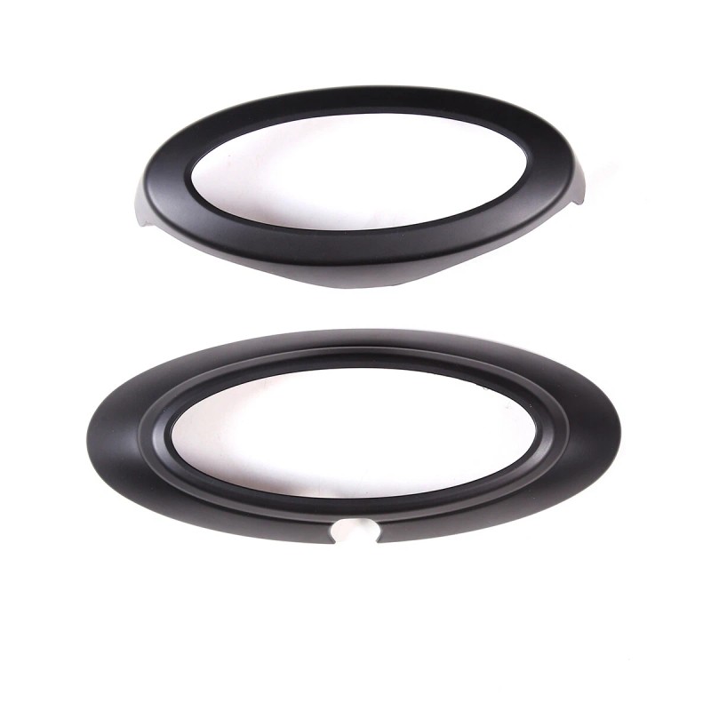 carpart2021 Matte Black Front & Rear Emblem Logo Ring trim
