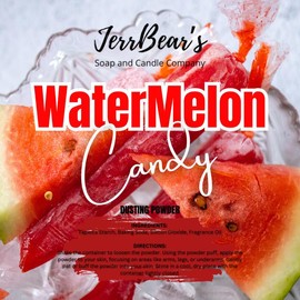 JerrBear’s Custom Body Dusting Powder - Scented - Gentle - Fine Powder Talc-Free Fragrance Moisture Cosmetic Skin Care:_Watermelon Candy