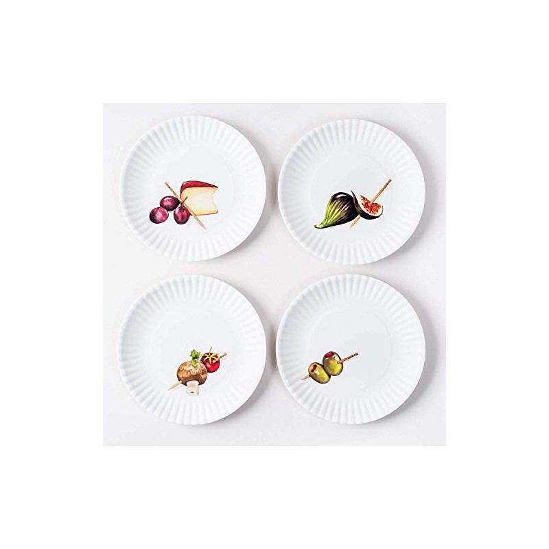Melamine Hors D'Oeuvre Plates set of 4