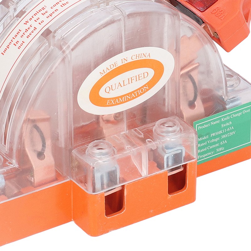 Knife Switch 2P 63A Pure Copper LED Bidirectional Dual Throw