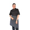 Zittro Medio Mandil/Delantal Chef (Negro con blanco, Mediano)