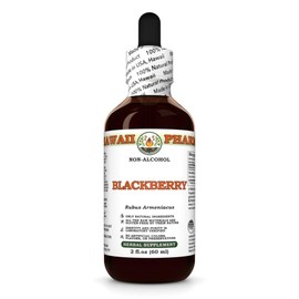BlackBerry (Rubus Armeniacus) Dry Root Glycerite, Made in Hawaii, All Natural, Vegan, Lab Tested Alcohol-Free Liquid Extract - 2 fl.oz