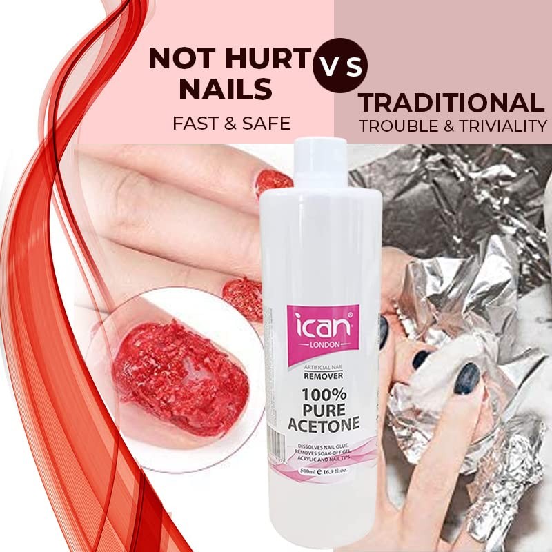 ICAN LONDON Ican London 100% Pure Acetone Nail Polish Remover