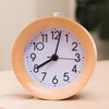 Lancoon Holz Wecker Rund Nicht Ticken mit Arabischen Ziffern Nachtlicht