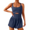 Womens Running Onesie Workout Rompers Padded BraOne Piece Outfits Exercise