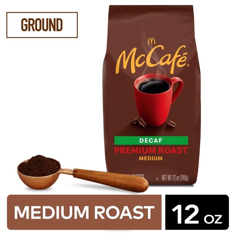McCafe Premium Roast Decaf, Medium Roast Ground Coffee, 12 oz