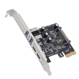 PCIe to USB 3.2 Expansion Card, 5Gbps Type C SATA Interface Support X1 X4 X8 X16 Stable Power Delivery for Desktop PC