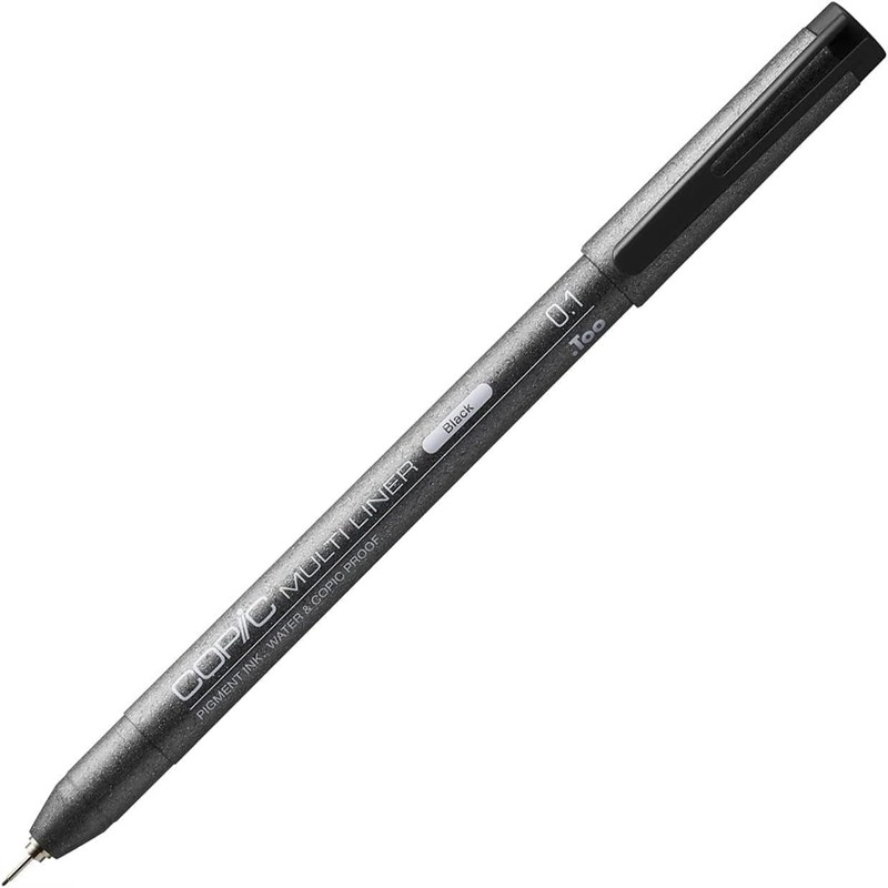 Too Copic Multiliner, Black, 0.004 inch (0.1 mm), Bulk Purchase