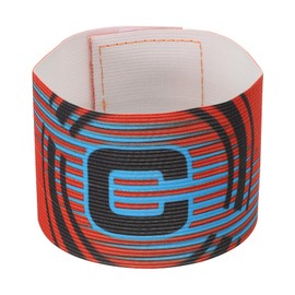 PATIKIL 12.2x2.6 Soccer Captain C Armband, Nylon Unisex Elastic Arm Band Adjustable for Youth Adult Team Training, Red