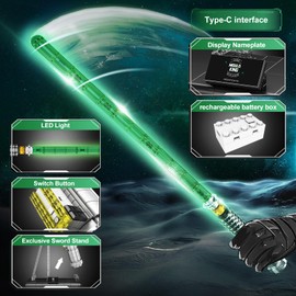 Mould King 10140 Lightsaber Building Set, The Lightsaber Building Block, Assembly Sword Toys with Led Light, Movie Cosplay Toys for Kids/Adult 8 Years+ (1126 PCS)