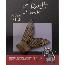 G-Ratt Baits POPPA PETE Replacement Swimbait Tails 3 pack Smoke, FREE SHIP B5