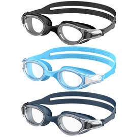 NSSIW Swim Goggles Swimming Adult: Anti Fog with UV400 Protection and No Leak for Men and Women 3 Pack