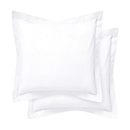Comfort Beddings Export Quality 800 Thread Count 100% Egyptian Cotton Continental Pillow Cases Pack Of 2 - White (Continental/Square Size 65 x 65 CM)