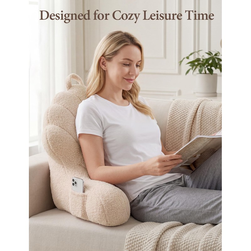 Yoofoss Reading Pillow for Bed Sitting up, Backrest Pillows with