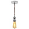 Industrial Vintage Ceiling Pendant Lamp Holder Chrome E27 Fitting M0011CH