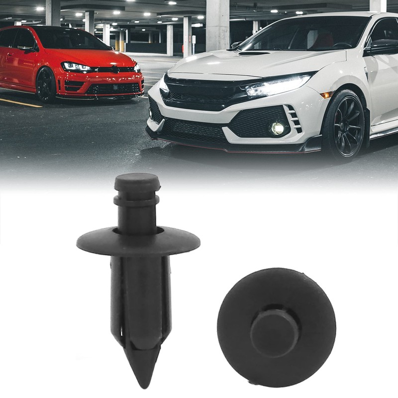 '50x Black Plastic Door Trim Push Pins Gurthalteband Rivets for