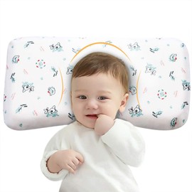 Adokoo Baby Pillow Prevents Poor Sleeping Position, Improves Shape of Head, Flat Head, Deformed Shapes, Prevents Vomiting, Improves Posture and Sleeping Position, Unisex, Sweat Absorbing, Comfortable Sleep, Low Resistance Breathable Pillow, 100 % Cotton,