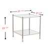 SEI Furniture Paschall End Table, Metallic Silver Finish