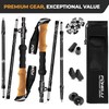 Foxelli Lightweight Trekking Poles – Compact Walking Sticks with Quick
