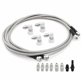 Aspaton 6AN 70" Transmission Fluid Oil Cooler Hose Line kit Compatible with Transmission TR6060 C5 C6 AOD 4L80E TH350 TH400 4L60E 700R4 200-4R