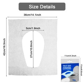 GAOHAN 20Pcs Disposable Toilet Seat Covers, Flushable Toilet Seat Covers for Kids Adults Pregnant Women, Disposable Toilet Seat Cover for Travel, Use in Public Toilets
