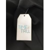 TIME AND TRU TIE FRONT Semi Sheer Black Knee Length
