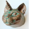 Bronze Cat Unicorn Wall Mount