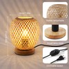 Pheashine Bamboo Table Lamp, Dimmable Wooden Base, Bedside Lamp, E27