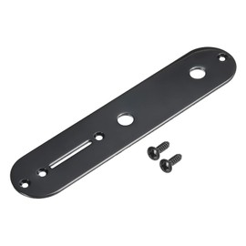 PATIKIL Guitar Control Plate Bridge Switch Control Plate for Electric Guitar Replacement Black with 2pcs Screws