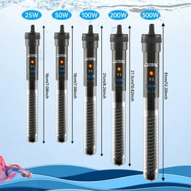 J B A Submersible Aquarium Heater 25W/50W/100W/200W/300W Fish Tank Thermostat- UK PLUG (100W)
